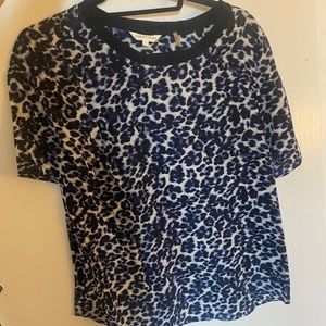 Rebecca Taylor Leopard Silk Shirt